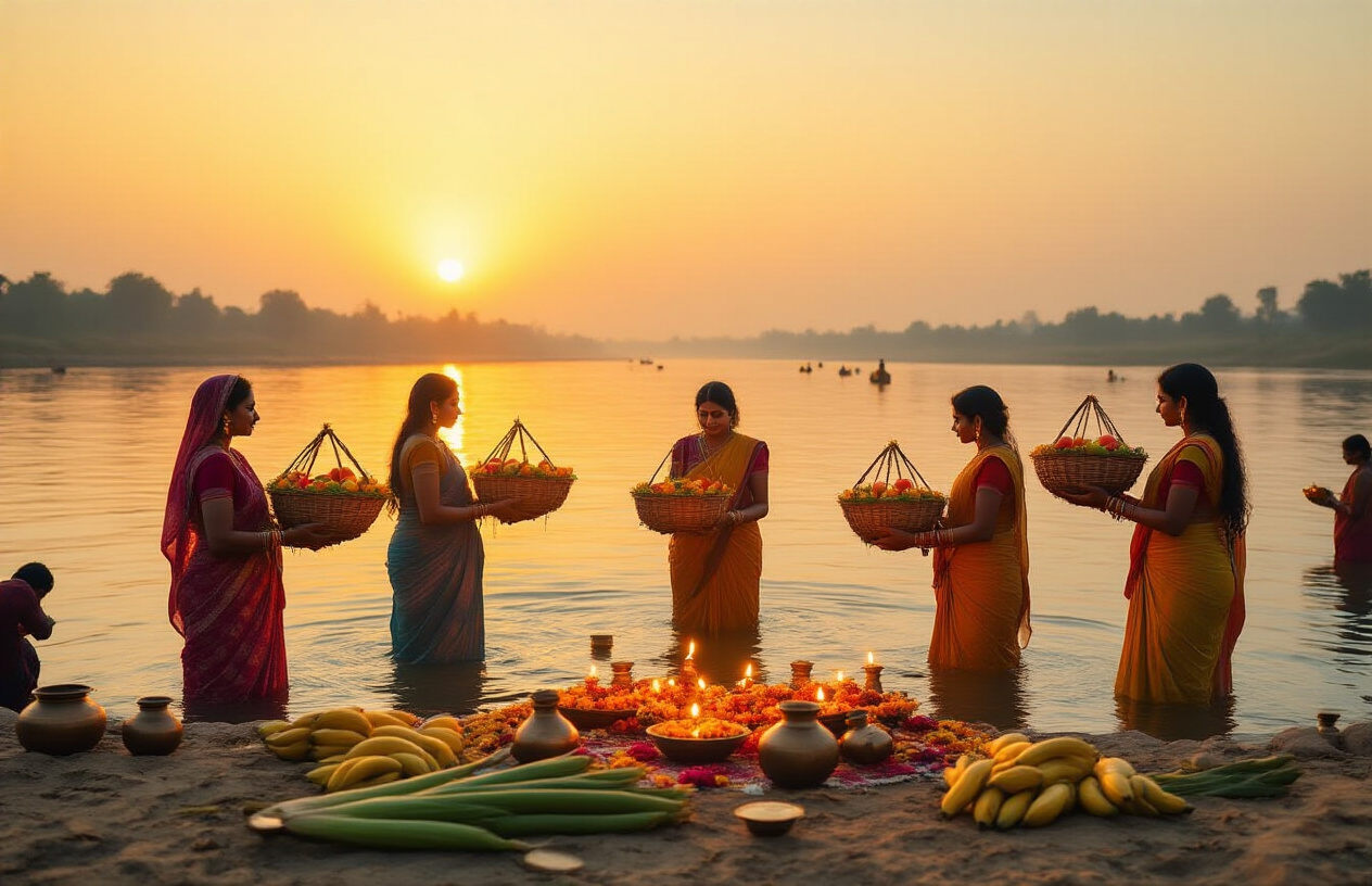 संध्या अर्घ्य - तीसरे दिन की मुख्य पूजा (27 अक्टूबर)