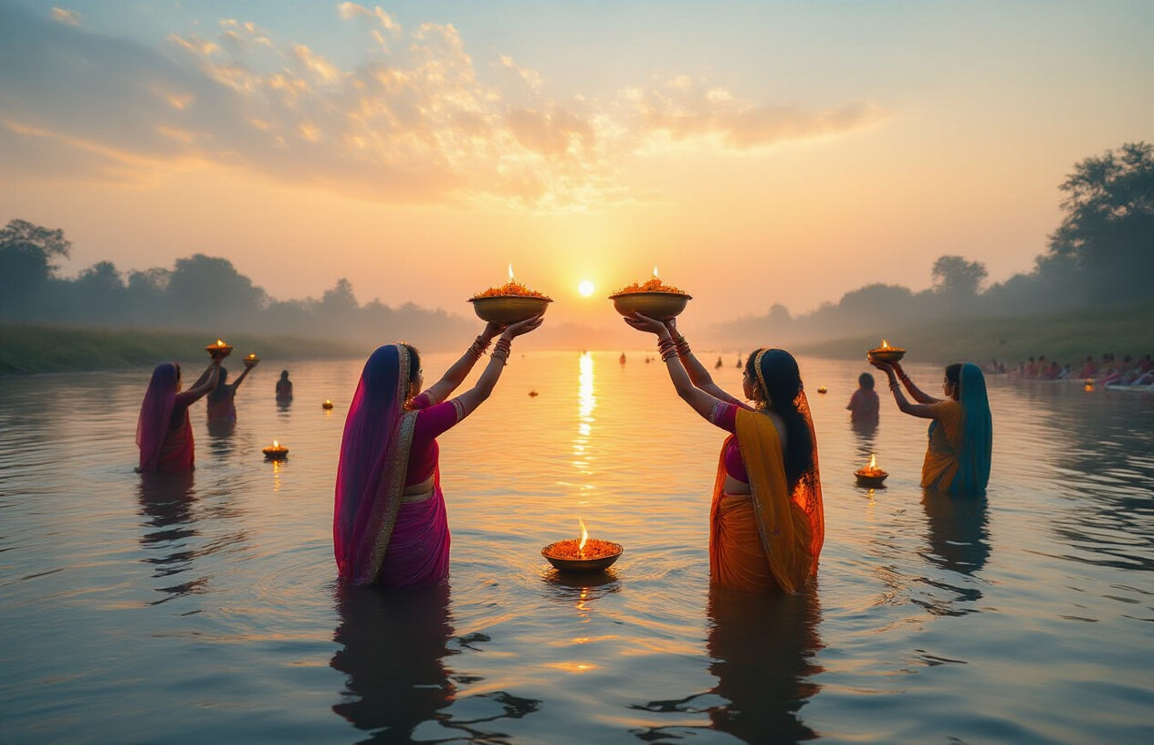 उषा अर्घ्य - चौथे दिन व्रत समापन (28 अक्टूबर)